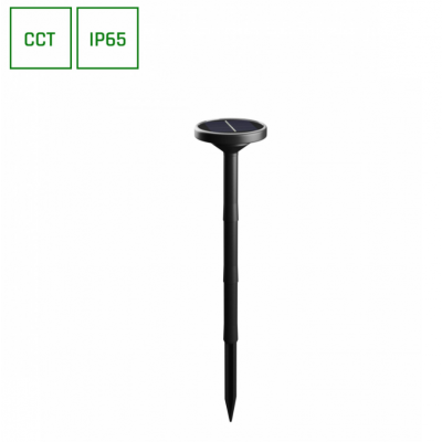 Solarna oprawa ogrodowa SOLARA PLATO 1W CCT 3000 – 6000K IP65 czarny Spectrum  (SLI053001CCT)